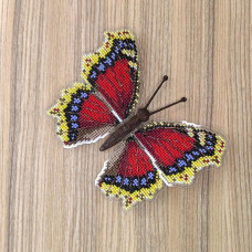 BUT-68 Метелик Nymphalis antiopa 14х11 см. ArtInspirate. Набір для вишивки хрестиком на пластиковій канві