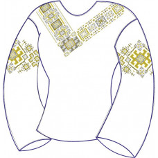 БЖ-007л Жіноча блуза льняна. Rainbow beads. Заготовка для вишивки нитками або бісером