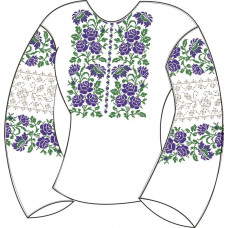 БЖ-010Са Жіноча блуза (атлас-коттон). Rainbow beads. Заготовка для вишивки нитками або бісером(Знятий з виробництва)