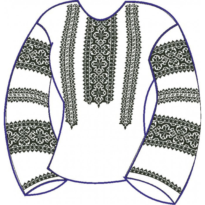 БЖ-020г Жіноча блуза (габардин). Rainbow beads. Заготовка для вишивки нитками або бісером