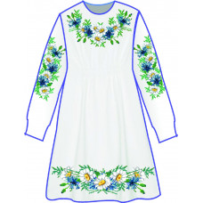 БЖ-021ДС2д Плаття для дівчинки, 6-12 років (домоткане полотно). Rainbow Beads. Заготовка для вишивки нитками або бісером