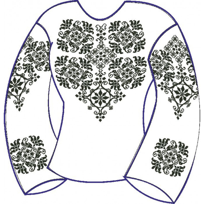 БЖ-022г Жіноча блуза (габардин). Rainbow beads. Заготовка для вишивки нитками або бісером