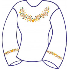 БЖ-025г Жіноча блуза (габардин). Rainbow beads. Заготовка для вишивки нитками або бісером