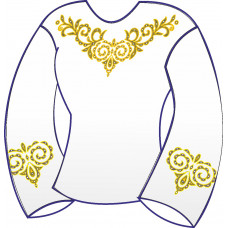 БЖ-028л Жіноча блуза льняна. Rainbow beads. Заготовка для вишивки нитками або бісером