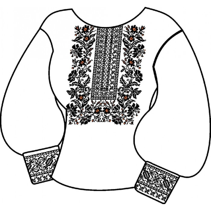 БЖ-029В2г Жіноча блуза (габардин). Rainbow beads. Заготовка для вишивки нитками або бісером