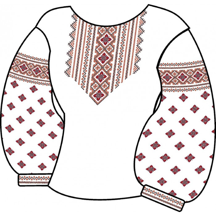 БЖ-031а Жіноча блуза (атлас-коттон). Rainbow beads. Заготовка для вишивки нитками або бісером(Знятий з виробництва)