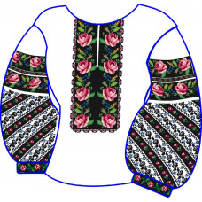 БЖ-033г Жіноча блуза (габардин). Rainbow beads. Заготовка для вишивки нитками або бісером