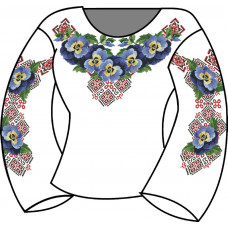 БЖ-038л Жіноча блуза (льон). Rainbow beads. Заготовка для вишивки нитками або бісером