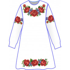 БЖ-041ДС2д Плаття для дівчинки, 6-12 років (домоткане полотно). Rainbow beads. Заготовка для вишивки нитками або бісером