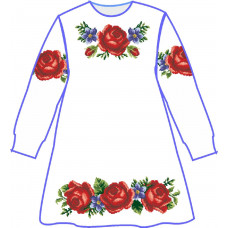 БЖ-041МС2д Плаття для дівчинки, 2-6 років (домоткане полотно). Rainbow beads. Заготовка для вишивки нитками або бісером