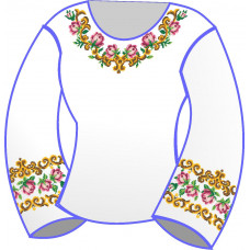 БЖ-042а Жіноча блуза (атлас-коттон). Rainbow beads. Заготовка для вишивки нитками або бісером(Знятий з виробництва)
