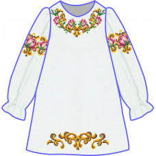 БЖ-042МС2д Плаття для дівчинки, 2-6 років (домоткане полотно). Rainbow beads. Заготовка для вишивки нитками або бісером