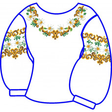 БЖ-043г Жіноча блуза (габардин). Rainbow beads. Заготовка для вишивки нитками або бісером
