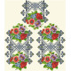 БЖ014кМнннн Вишиванка жіноча Маки і незабудки, атлас-котон, бежевий, р. 42-54. Барвиста вишиванка. Заготовка для вишивання бісером або нитками
