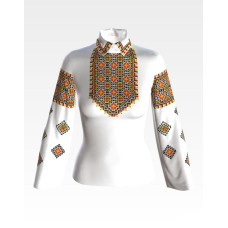 БЖ028шБнннн Барвиста вишиванка Заготовка для вишивки - Вишиванка жіноча Прикарпаття р.42-54 шовк, білий