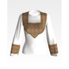 БЖ029шБнннн Барвиста вишиванка Заготовка для вишивки - Вишиванка жіноча Прикарпаття р.42-54 шовк, білий