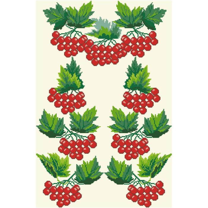 БЖ037кМнннн Вишиванка жіноча Калина, атлас-котон, бежевий, р. 42-54. Барвиста вишиванка. Заготовка для вишивання бісером або нитками