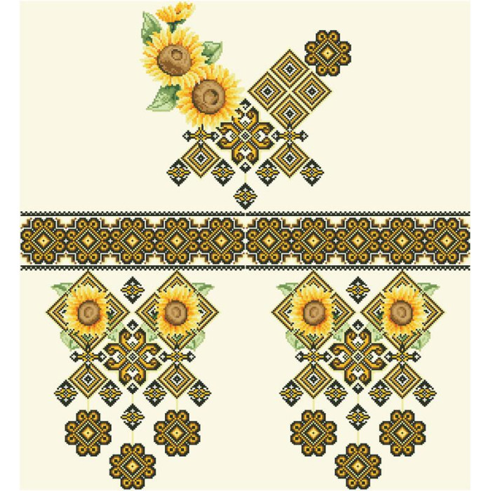 БЖ038кМнннн Вишиванка жіноча Сонячна, атлас-котон, бежевий, р. 42-54. Барвиста вишиванка. Заготовка для вишивання бісером або нитками