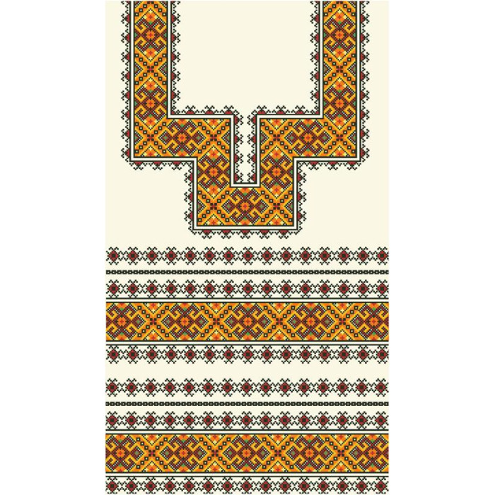 БЖ063кМнннн Вишиванка жіноча Прикарпаття. Оберіг, атлас-котон, бежевий, р. 42-54. Барвиста вишиванка. Заготовка для вишивання бісером або нитками