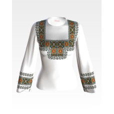 БЖ064шБнннн Барвиста вишиванка Заготовка для вишивки - Вишиванка жіноча Борщівська квітка р.42-54 шовк, білий