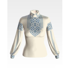 БЖ067кМнннн Вишиванка жіноча Зірка, атлас-котон, бежевий, р. 42-54. Барвиста вишиванка. Заготовка для вишивання бісером або нитками