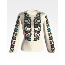 БЖ069кМнннн Вишиванка жіноча Зоряна, атлас-котон, бежевий, р. 42-54. Барвиста вишиванка. Заготовка для вишивання бісером або нитками