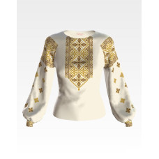 БЖ079кМнннн Вишиванка жіноча Жито, атлас-котон, бежевий, р. 42-54. Барвиста вишиванка. Заготовка для вишивання бісером або нитками