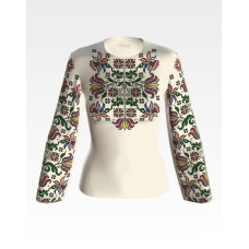 БЖ112кМнннн Вишиванка жіноча Дерево життя, атлас-котон, бежевий, р. 42-54. Барвиста вишиванка. Заготовка для вишивання бісером або нитками