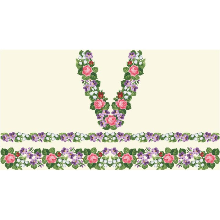 БЖ130кМнннн Вишиванка жіноча Ніжні квіти, атлас-котон, бежевий, р. 42-54. Барвиста вишиванка. Заготовка для вишивання бісером або нитками