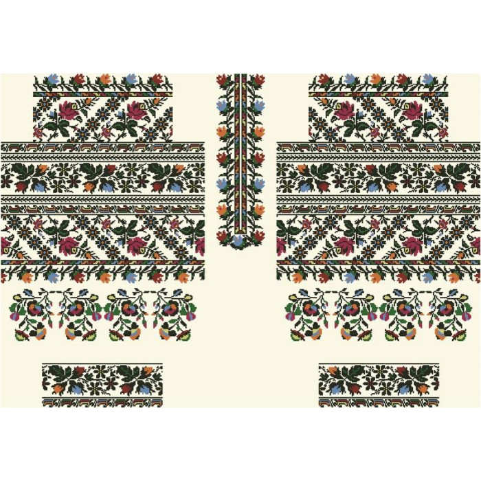 БЖ133кМнннн Вишиванка жіноча Сокальська весільна, атлас-котон, бежевий, р. 42-54. Барвиста вишиванка. Заготовка для вишивання бісером або нитками