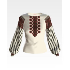 БЖ136кМнннн Вишиванка жіноча Мамине благословення, атлас-котон, бежевий, р. 42-54. Барвиста вишиванка. Заготовка для вишивання бісером або нитками