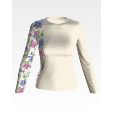 БЖ170кМнннн Вишиванка жіноча Анемони, атлас-котон, бежевий, р. 42-54. Барвиста вишиванка. Заготовка для вишивання бісером або нитками