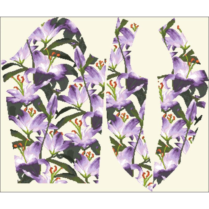 БЖ175кМнннн Вишиванка жіноча Місячні лілії, атлас-котон, бежевий, р. 42-54. Барвиста вишиванка. Заготовка для вишивання бісером або нитками