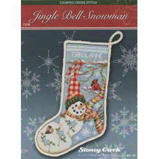 C038 Stoney Creek Буклет схем для вишивки рахунковим хрестиком - Jingle Bell Snowman, папір