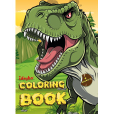 CB25 Ideyka Книжка-розмальовка зі стікерами - Розмальовка зі стікерами Світ хижих динозаврів 21x29 см ©art_selena_ua