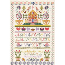 CC74027 Anchor Набір для вишивки рахунковим хрестиком - Семплер Traditional Sampler 46x31 см, Aida 14