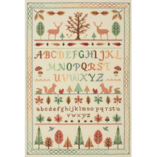 CC74028 Anchor Набір для вишивки рахунковим хрестиком - Осінній ліс Autumn Forest 43x29 см, Aida 14