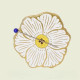 CD-011 Classic Design Магнітний тримач для голок - Квітка біла, 3,6х3,6 см