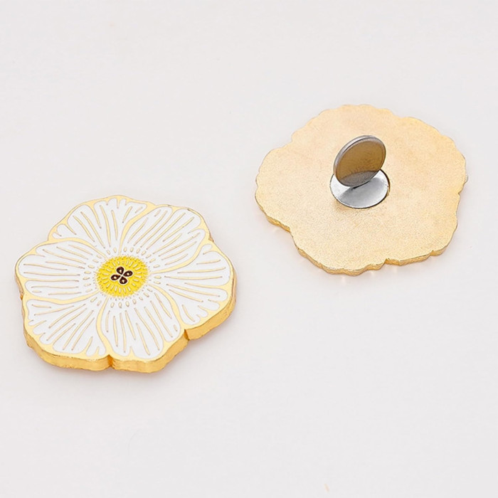 CD-011 Classic Design Магнітний тримач для голок - Квітка біла, 3,6х3,6 см