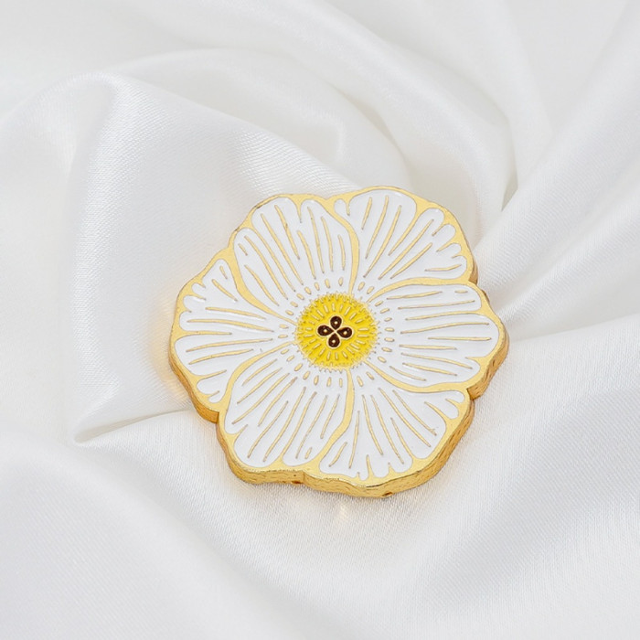 CD-011 Classic Design Магнітний тримач для голок - Квітка біла, 3,6х3,6 см