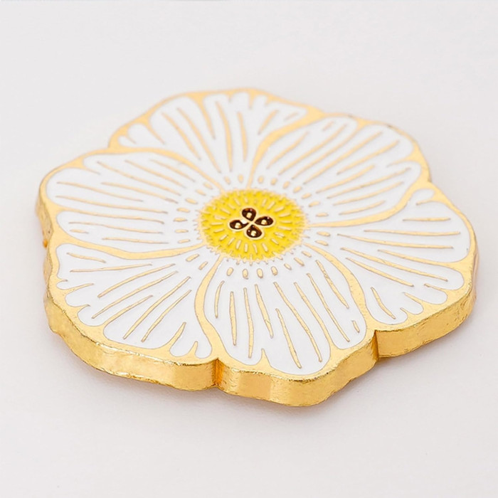CD-011 Classic Design Магнітний тримач для голок - Квітка біла, 3,6х3,6 см