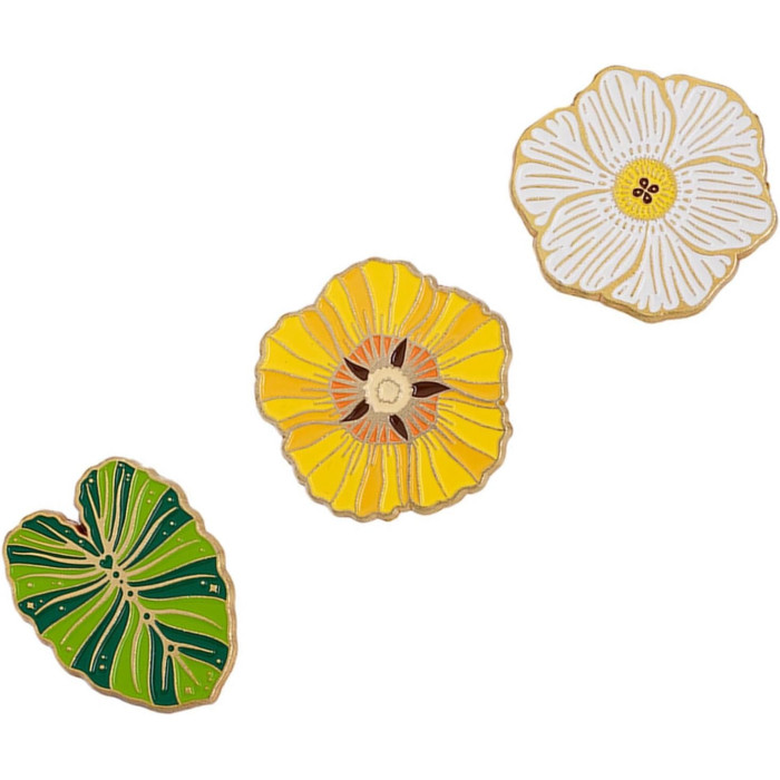 CD-011 Classic Design Магнітний тримач для голок - Квітка біла, 3,6х3,6 см