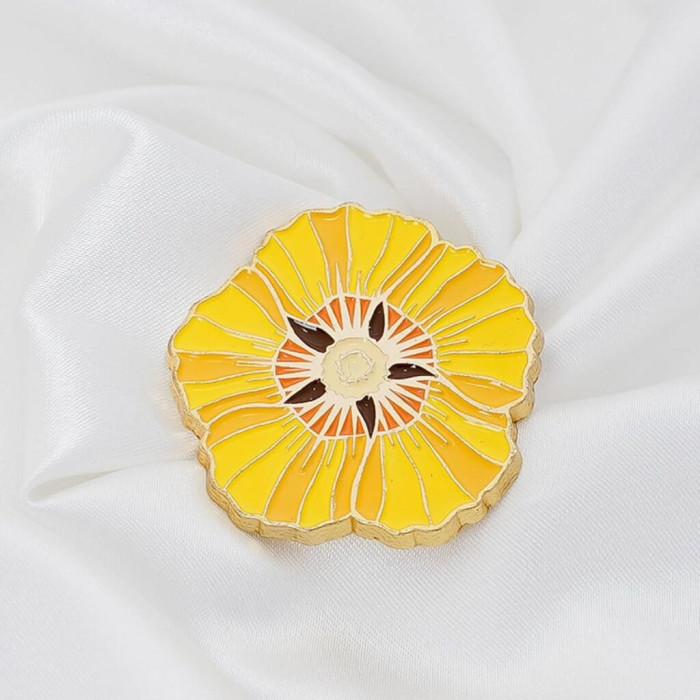 CD-012 Classic Design Магнітний тримач для голок - Квітка жовта, 3,6х3,6 см