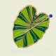 CD-013 Classic Design - Магнітний тримач для голок - Листок зелений 3,6х3,6 см
