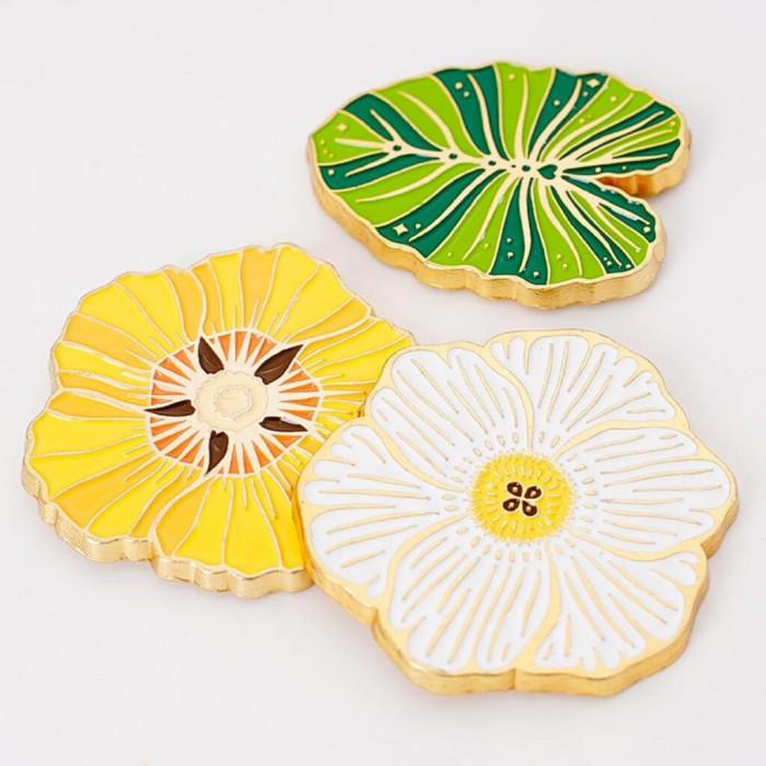 CD-013 Classic Design - Магнітний тримач для голок - Листок зелений 3,6х3,6 см