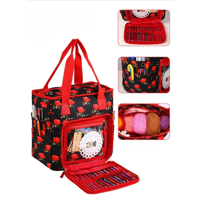 CD-016 Classic Design Сумка-органайзер - Червоні троянди, 25х14х22 см