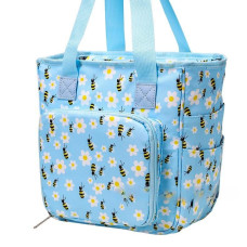 CD-019 Classic Design Сумка-органайзер - Блакитна із бджолами, 25х14х22 см