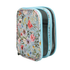 CD-062 Classic Design - Пенал-органайзер блакитний квіти, 17х13х4 см