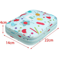 CD-071 Classic Design - Пенал-органайзер для рукоділля блакитний, 21х16х4 см