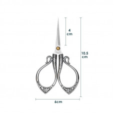 CD-143ср Ножиці для рукоділля, 10,5 см (срібло). Classic Design